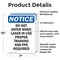 Signmission Do Not Enter When Laser In Use OSHA Notice Sign, Vinyl Decal, 7in W x 10in L, 2PK OS-2PACK-NS-D-710-V-11245 - alternate 4